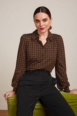 Carina Blouse Valley Cabernet Red