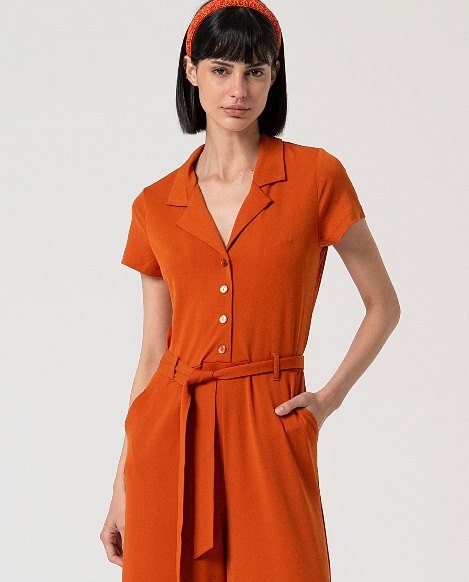 Long Short Sleeve Jumpsuit Tile