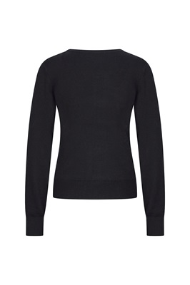 Cardigan Round Neck Black 