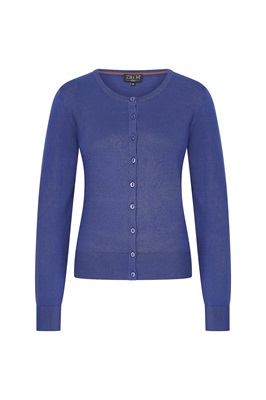 Cardigan Round Neck Blue 