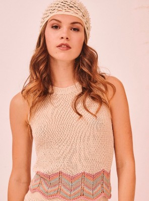 Jacquard Zig Zag Knit Top