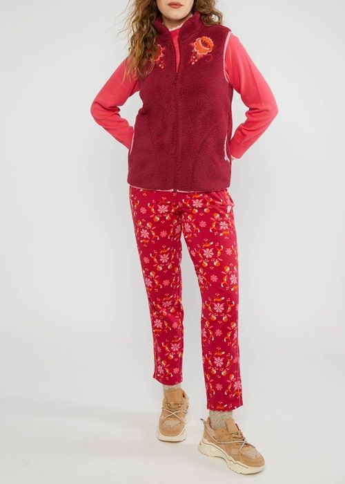 Smoochy Woods Vest Quilted Flower Red