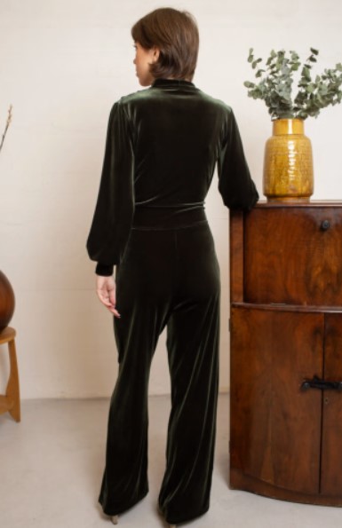 Emmylou Jumpsuit Steam Velvet Olive