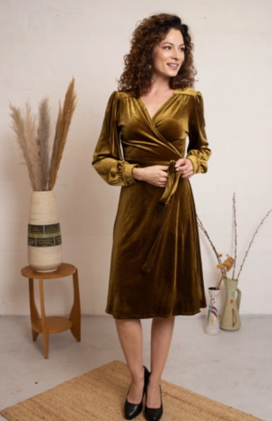 Nieuw Dalida Dress Steam Velvet Gold