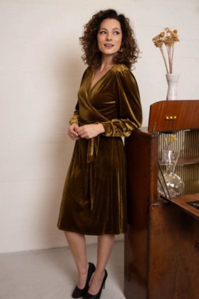 Nieuw Dalida Dress Steam Velvet Gold