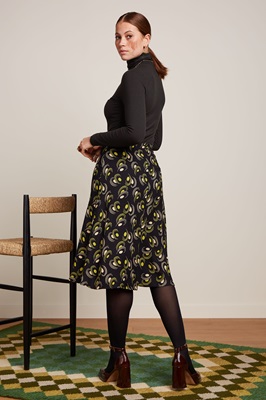 Juno Midi Skirt Beat Woodbine Green