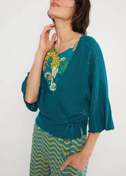 Sommer Cardigan Fairy Wrap Wetland Green Knit