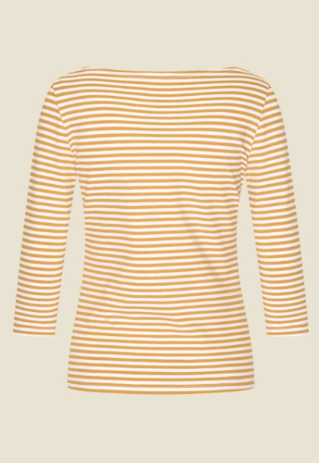 Boatneck Top French Stripes Honey Yellow