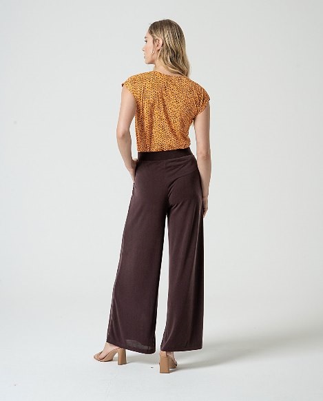 Long Straight Pants Brown