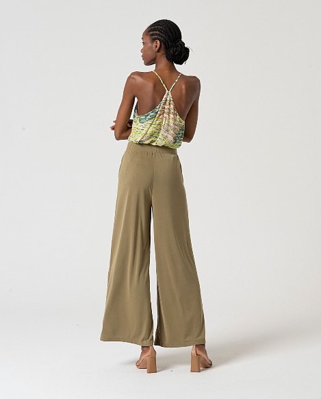 Long Straight Pants Khaki