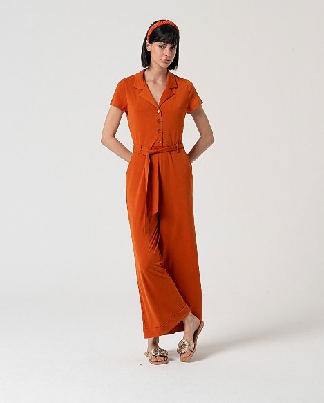 Long Short Sleeve Jumpsuit Tile