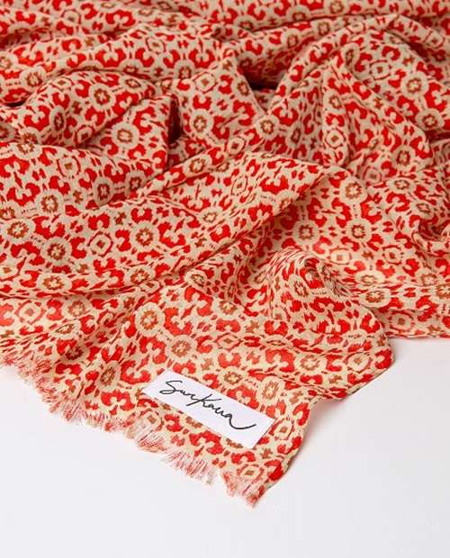 Rectangular Printed Scarf Orange