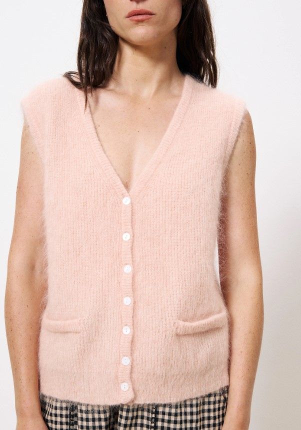 Cardigan Meliza rose Pale