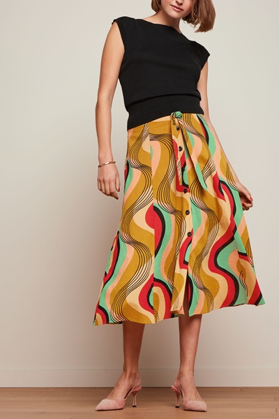 Judy Midi Skirt Falaise Harvest Yellow