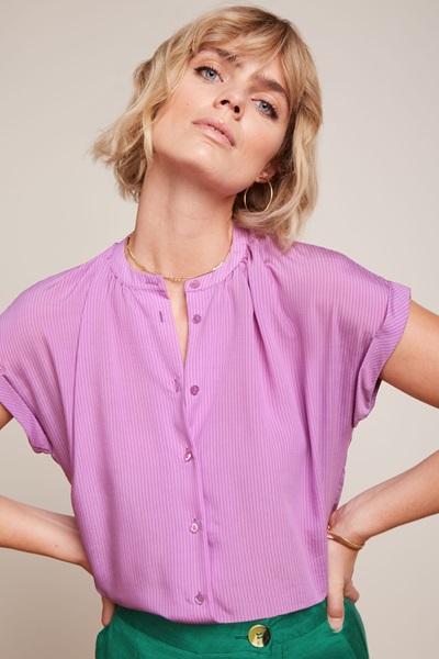 Stella Blouse Nougat Crocus Lilac