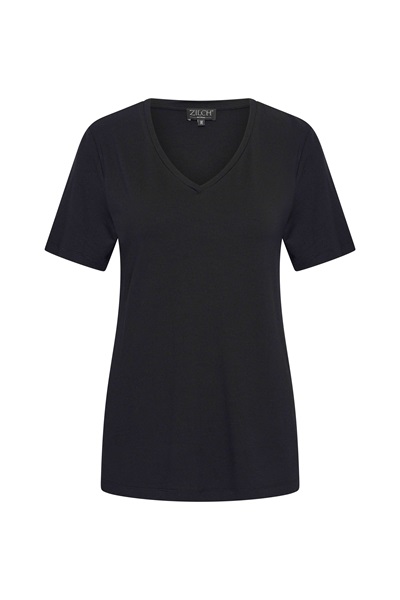 Top V neck Black Viscose Elastan