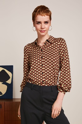 Maisie Blouse Valet Cabernet Red