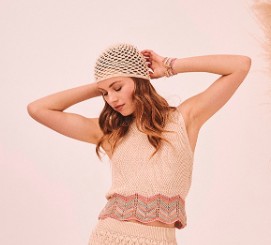 Jacquard Zig Zag Knit Top