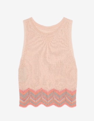 Jacquard Zig Zag Knit Top