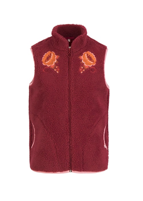 Smoochy Woods Vest Quilted Flower Red