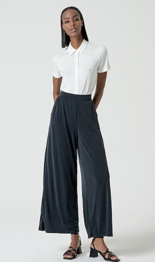 Long Straight Pants Black