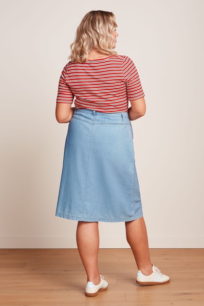 Lili Tee Surf Stripe Fire Red