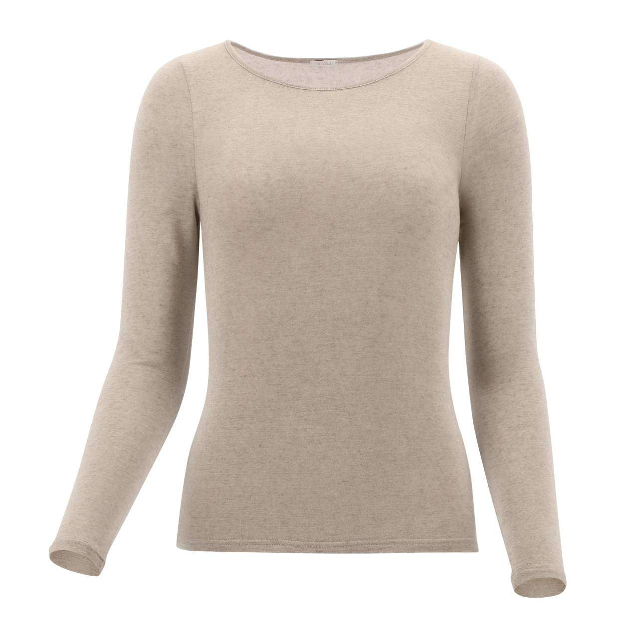 Perfect Line Cashmere T-Shirt Long Sleeves  Beige