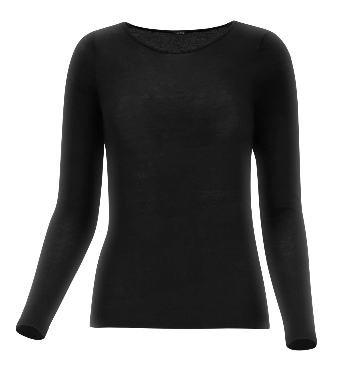 Perfect Line Cashmere T-Shirt  Long Sleeves Black