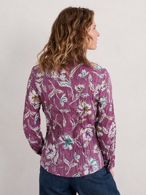 Larissa Shirt Linework Floral Heather