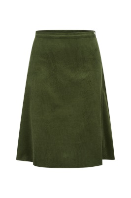 A Line Skirt Corduroy Green