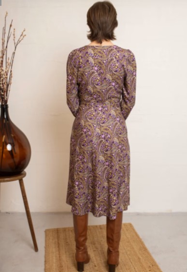 Magnolia Dress Purple Paisley