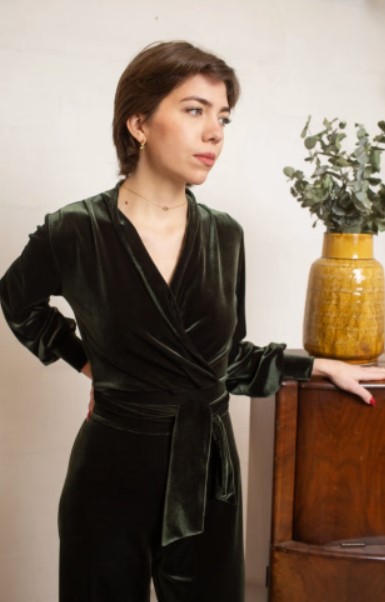 Emmylou Jumpsuit Steam Velvet Olive