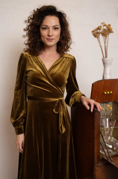 Nieuw Dalida Dress Steam Velvet Gold