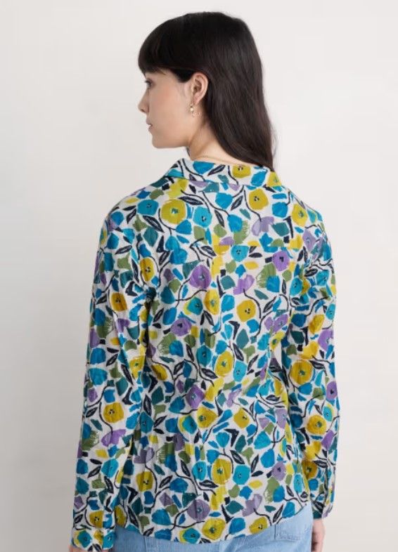 Larissa Shirt Zennor Blooms Chalk